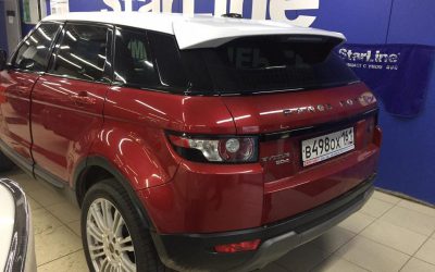 Range Rover Evoque — оклейка хромированных элементов черной глянцевой пленкой