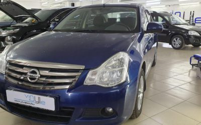 Nissan Almera — ремонт вмятины без покраски