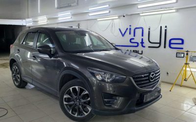 Mazda CX5 — тонировка лобового стекла атермальной пленкой с эффектом Хамелеон