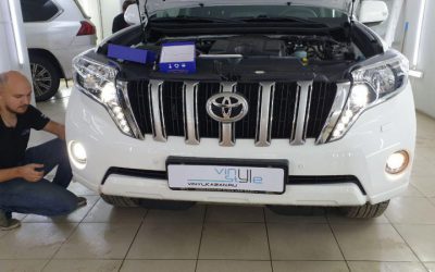 Toyota Land Cruiser Prado — заменили лампы дальнего света, противотуманки, лампы в салоне