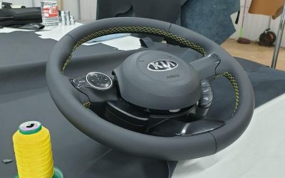 Перешив руля автомобиля Kia кожей Nappa