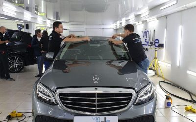 Mercedes C200 — бронирование лобового стекла автомобиля