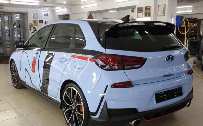 Hyundai i30N — оклейка виниловой пленкой индивидуального дизайна