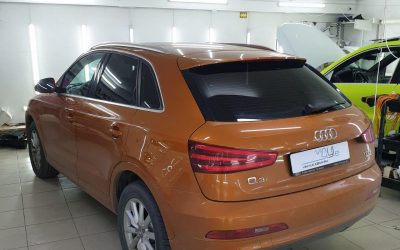 Audi Q3 — установка автосигнализации Starline A93, химчистка и тонировка стекол пленкой