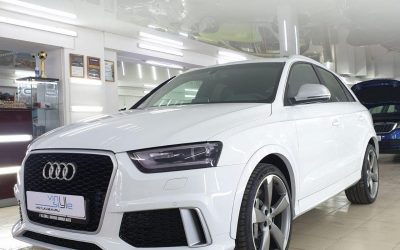 Audi RS Q3 — тонировка фар пленкой автомобиля Stek