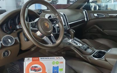 Porsche Cayenne — установка автосигнализации StarLine S96, полировка дверных стоек, молдингов, задних фонарей и лобового стекла