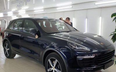 Полировка кузова и лобового стекла автомобиля Porsche Cayenne в Казани