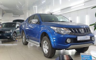 Mitsubishi L200 — ремонт вмятины без покраски