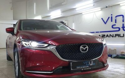 Затонировали оптику Mazda 6 пленкой Stek, заднюю полусферу пленкой Llumar