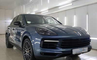 Porsche Cayenne — бронирование кузова полиуретановой пленкой премиум класса, защита кожаного салона кварцевым покрытием