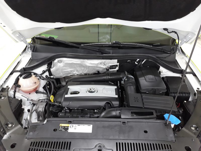 Volkswagen Tiguan — мойка двигателя автомобиля диэлектрическим гелем