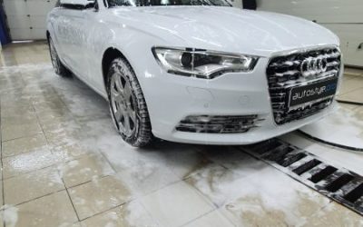 Химчистка сидений Audi A6 с обработкой кожи защитным составом