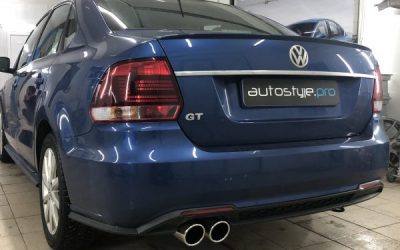 Volkswagen Polo GT — изготовление и установка Downpipe, удаление стоковой банки и установка декоративной насадки на выхлоп