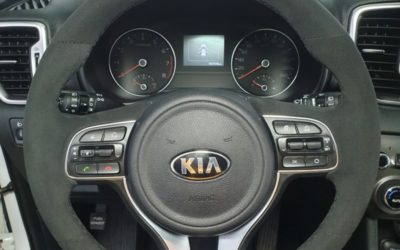 Перешив руля автомобиля Kia Sportage в алькантару