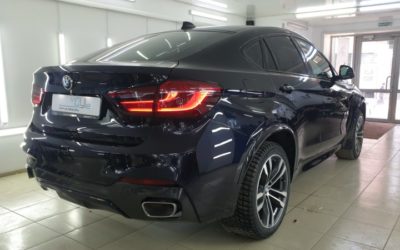 BMW X6 — бронирование фар пленкой Stek, полировка и бронирование кузова полиуретановой пленкой