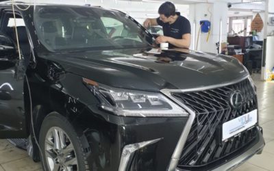 Lexus LX570 — бронирование кузова полиуретановой премиальной пленкой, бронирование лобового пленкой