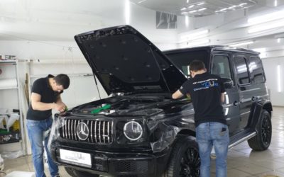 Mercedes G350 — бронирование полиуретановой пленкой кузова автомобиля