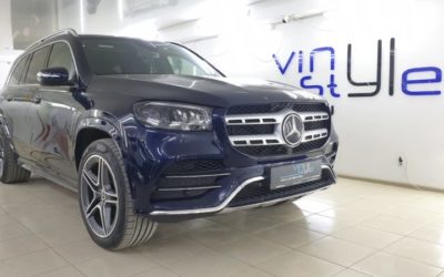 Mercedes GLS 400D — тонировка фонарей, катафотов и стоп-сигнала пленкой Stek