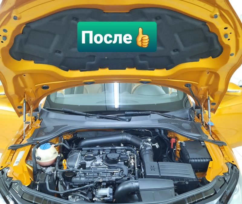 AUDI TT — бережная мойка двигателя автомобиля, освежили кожаный салон