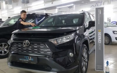 Новый Toyota Rav 4 на комплексном бронировании полиуретановой плёнкой Deltaskin