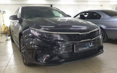 Kia Optima — покраска шильдиков, тонировка фар полиуретановой пленкой Stek