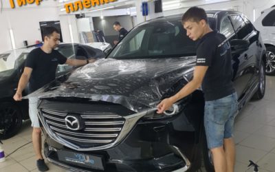 Mazda CX-9 — бронирование всего кузова гибридной плёнкой Deltaskin