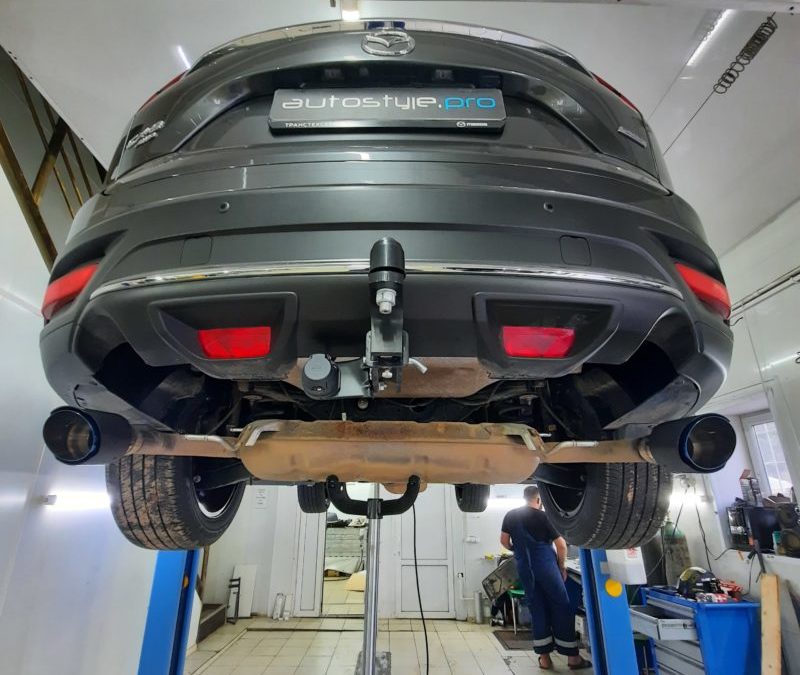 Mazda СХ-9 — установка декоративных насадок на выхлоп автомобиля