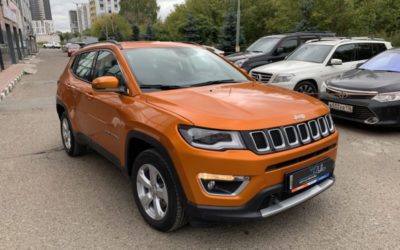 Jeep Compass — оклейка мандариновой глянцевой плёнкой для очаровательной автоледи🍊