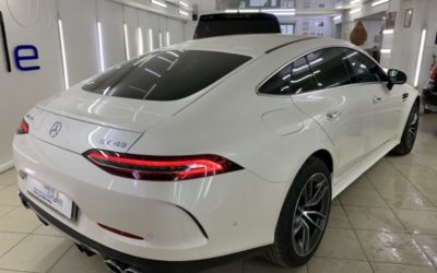 Mercedes-AMG GT 43 — бронирование автомобиля пленкой DeltaSkin, тонировка стекол пленкой Llumar