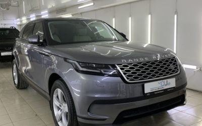 Range Rover Velar — бронирование полиуретановой пленкой кузова, нанесение керамики в 3 слоя, тонировка Llumar