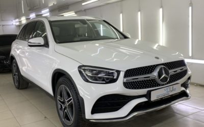 Mercedes GLC 300D — комплексное бронирование полиуретановой пленкой, нанесение керамики в 2 слоя