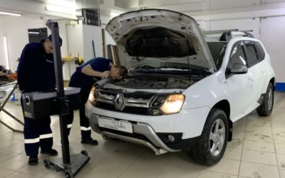 Регулировка фар на Renault Duster