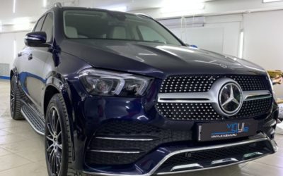 Mercedes GLE 450 — бронирование полиуретановой пленкой, нанесение керамики, тонировка Llumar