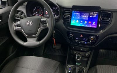 Hyundai Solaris — бронирование кузова, оклейка крыши, StarLine E96, мультимедиа Android,  bi-led модули Aozoom A3 Max