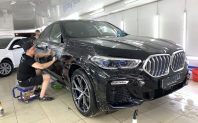 BMW X6 — чистка и полировка кузова, бронирование полиуретановой пленкой