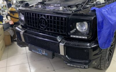 Установка откидных рамок на автомобиль Mercedes-Benz G-Класс