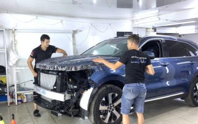 Новый Kia Sorento на комплексном бронировании полиуретановой плёнкой