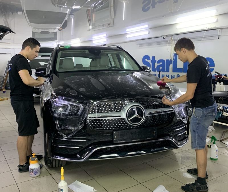 Mercedes GLE 300D — бронирование зон риска полиуретановой плёнкой