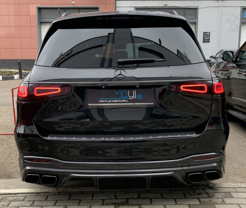 Mercedes GLS — бронирование кузова и выполнили антихром, ламинирование карбоном