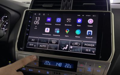 Land Cruiser Prado 2017 — заменили штатное головное устройство на навигационно-развлекательную систему на базе Андроид 10