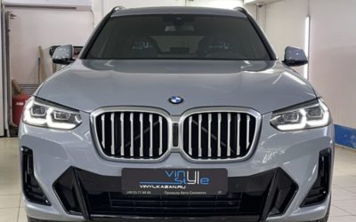 Бронирование всего кузова нового автомобиля BMW X3 полиуретановой пленкой