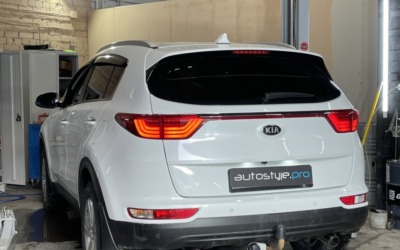 Kia Sportage 2018 года выпуска — раздвоение выхлопа на родной банке и установка насадок