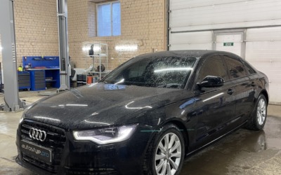 На Audi A6 установили спортивные пружины с занижением -30 мм