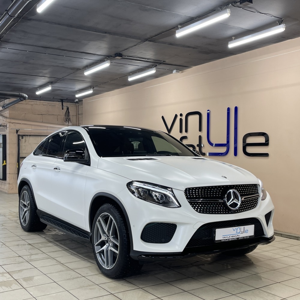 Mercedes GLE 350d - бронирование кузова матовой полиуретановой пленкой и  целый комплекс услуг от Vinyl Style Казань - Vinyl Style