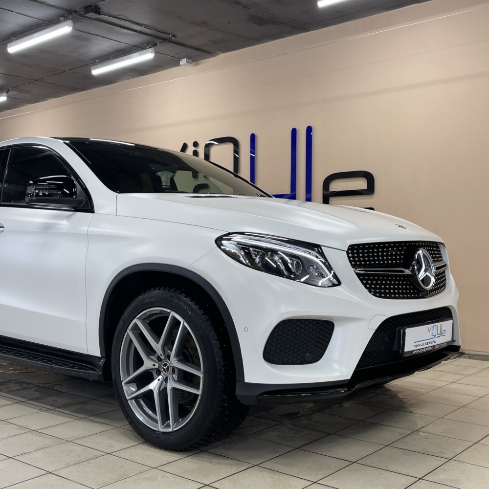 Mercedes GLE 350d - бронирование кузова матовой полиуретановой пленкой и  целый комплекс услуг от Vinyl Style Казань - Vinyl Style