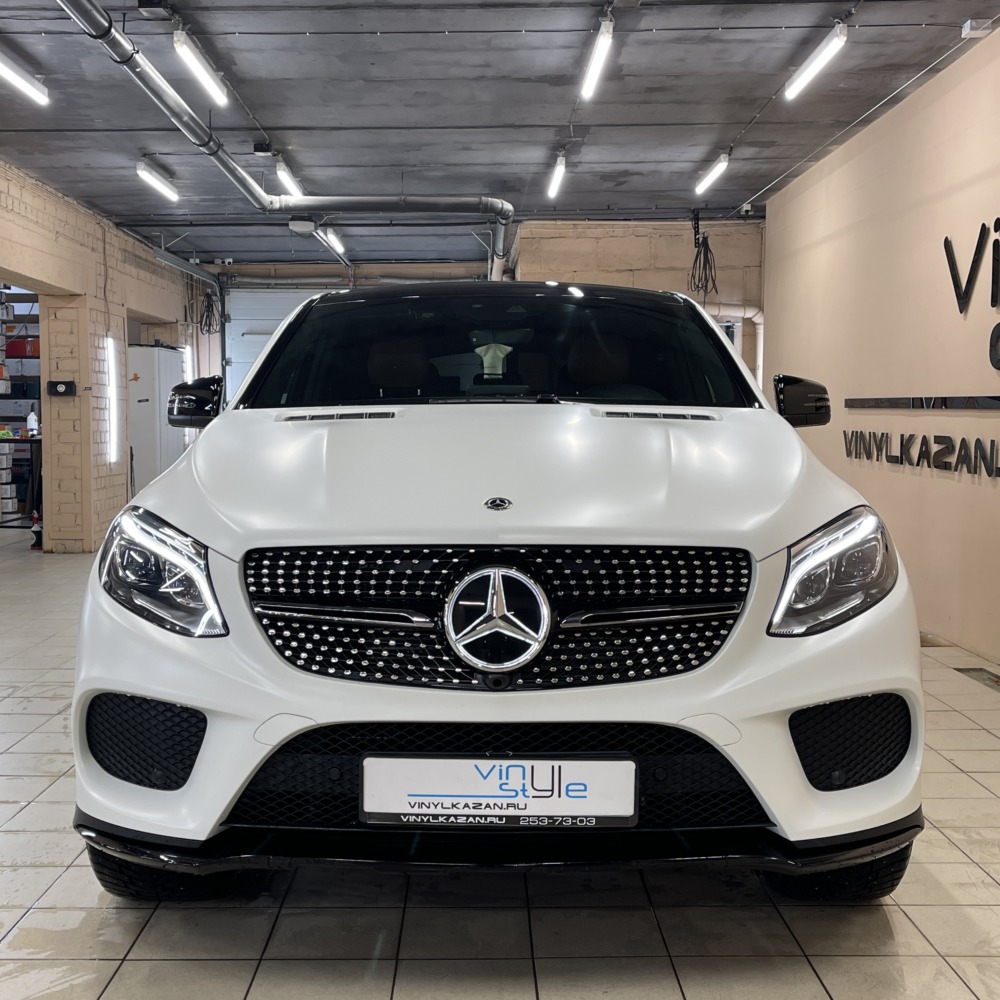 Mercedes GLE 350d - бронирование кузова матовой полиуретановой пленкой и  целый комплекс услуг от Vinyl Style Казань - Vinyl Style