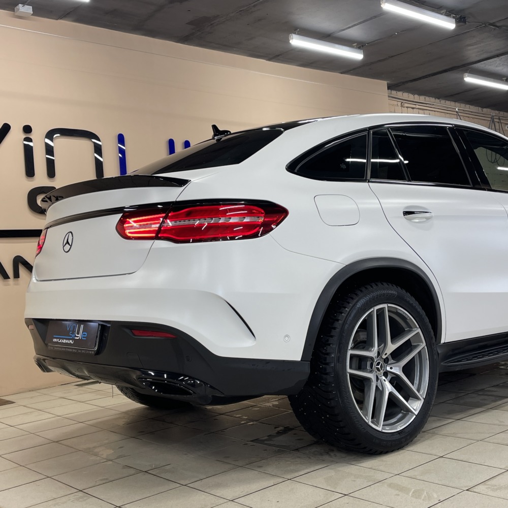 Mercedes GLE 350d - бронирование кузова матовой полиуретановой пленкой и  целый комплекс услуг от Vinyl Style Казань - Vinyl Style