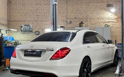 Изготовили выхлопную систему для Mercedes S63 AMG и программно активировали функцию прострелов
