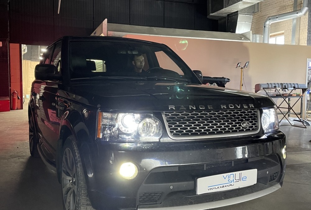 Range Rover 2012 года — установили bi-led модули Aozoom Dragon Night, замена стекол фар, ламп дальнего и подсветки поворота