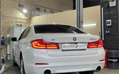 BMW 520D — замена насадок выхлопной системы